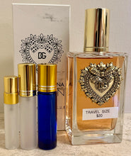 Load image into Gallery viewer, Dolce&amp;Gabbana Devotion for Women Eau de Parfum Travel Size 0.33 Fl. Oz. 10 Ml. or 0.16 Fl. Oz. 5 Ml. Atomizer Spray or Roll-on Bottle