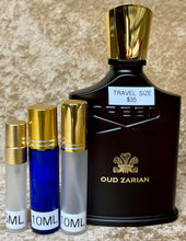Load image into Gallery viewer, Creed Oud Zarian Eau de Parfum Travel Size 0.33 Fl. Oz./10 Ml. Or 0.16 Fl. Oz./5 Ml. Atomizer Spray or Roll-on Bottle