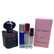 Load image into Gallery viewer, My Way Giorgio Armani Travels size 0.33 Fl. Oz. 10 Ml. Or 0.16 Fl. Oz. 5 Ml. Atomizer Spray or Roll-On Bottle
