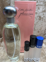 Load image into Gallery viewer, Pleasure Estee Lauder travel size 0.33 Fl. Oz. 10 Ml. Or 0.16 Fl. Oz. 5 Ml. Atomizer Spray or Roll-on Bottle