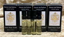 Load image into Gallery viewer, Tiziana Terenzi Gold Rose Oudh Extrait de Parfum Boxed 4X Sample Vails Spray 1.5ml / 0.05 oz..