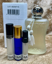 Load image into Gallery viewer, Valaya Parfum de Marly Travel Size 0.33 Fl. Oz./10 Ml. Or 0.16. Fl. Oz./5 Ml Atomizer Spray or Roll-on Bottle