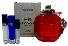 Load image into Gallery viewer, Coach Love Eau de Parfum Travel Size 0.33 Fl. Oz./10 Ml. Or 0.16 Fl. Oz./5 Ml. Atomizer Spray or Roll-on Bottle