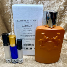 Load image into Gallery viewer, Althair Parfum de Marly Eau de Parfum Travel Size 0.33 Fl. Oz./10Ml or 0.16 Fl. Oz./5ml Atomizer Spray or Roll-on Bottle