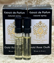 Load image into Gallery viewer, Tiziana Terenzi Gold Rose Oudh Extrait de Parfum Boxed 2X Sample Vails Spray 1.5ml / 0.05 oz..