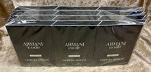 Load image into Gallery viewer, Armani Code Parfum Giorgio Armani 12X Samples 1.2 Ml. 0.04 Fl. Oz. Spray.