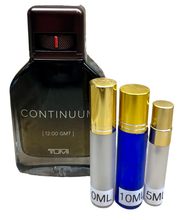 Load image into Gallery viewer, Tumi Continuum Travel Size Eau de Parfum 0.33 Fl. Oz. 10 ml or 0.16 Fl. Oz. 5 ml Atomizer Spray or Roll-on Bottle