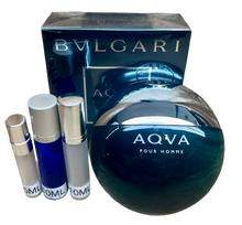 Load image into Gallery viewer, Bvlgari Aqva Eau de Toilette Travel Size 0.33 Fl. Oz. 10 Ml. or 0.16 Fl. Oz. 5 Ml. Atomizer Spray or Roll-on Bottle