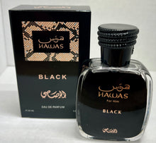 Load image into Gallery viewer, Hawas Black For Him Eau de Parfum 1.0 Fl. Oz./30 Ml.