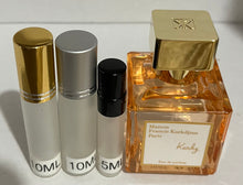 Load image into Gallery viewer, Kurky Maison Francis Kurkdjian Travel Size Eau De Parfum 0.33 Fl. Oz./10 Ml. Or 0.16 Fl. Oz./5 Ml. Atomizer Spray or Roll-on Bottle