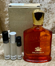 Load image into Gallery viewer, Creed Delphinus Eau De Parfum Travel Size 0.33 Fl. Oz./10 Ml. Or 0.16 Fl. Oz./5 Ml. Atomizer Spray or Roll-on Bottle