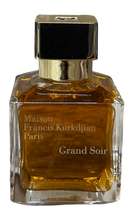 Load image into Gallery viewer, Grand Soir Maison Francis Kurkdjan Sample Eau De Parfum 2.4 Fl. Oz./70 Ml. Tester spray bottle.