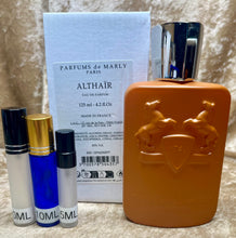Load image into Gallery viewer, Althair Parfum de Marly Eau de Parfum Travel Size 0.33 Fl. Oz./10Ml or 0.16 Fl. Oz./5ml Atomizer Spray or Roll-on Bottle