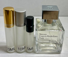 Load image into Gallery viewer, Gentle Fluidity Silver Maison Francis Kurkdjian Travel Size Eau de Parfum 0.33 Fl. Oz./10 Ml. Or 0.16 Fl. Oz./5 Ml. Atomizer Spray or Roll-on Bottle