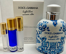 Load image into Gallery viewer, Dolce&amp;Gabbana Light Blue Summer Vibes Travel Size 0.33 Fl. Oz./10 Ml. Or 0.16 Fl. Oz./5 Ml. Spray or Roll-on Bottle