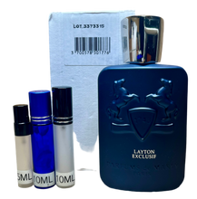 Load image into Gallery viewer, Layton Exclusif Parfum de Marly Parfum Travel Size 0.33 Fl. Oz./10Ml or 0.16 Fl. Oz./5ml Atomizer Spray or Roll-on Bottle