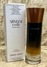 Load image into Gallery viewer, Armani Code Profumo Parfum 2.0 Fl. Oz. 60 Ml. Discontinued Tester Spray Bottle.
