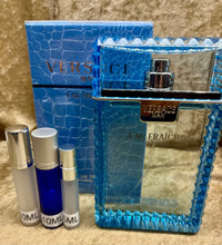 Load image into Gallery viewer, Versace Man Eau Franche Travel Size 0.33 Fl. Oz. 10Ml or 0.16 Fl. Oz. 5ml Atomizer Spray or Roll-on Bottle
