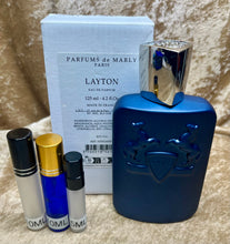 Load image into Gallery viewer, Layton Parfum de Marly Eau de Parfum Travel Size 0.33 Fl. Oz./10Ml or 0.16 Fl. Oz./5ml Atomizer Spray or Roll-on Bottle