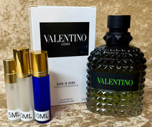 Load image into Gallery viewer, Born in Roma Valentino Uomo Travel Size 0.33 Fl. Oz./10 ml. Or 0.16 Fl. Oz./5 Ml Atomizer Spray or Roll-on Bottle