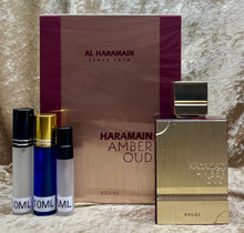 Load image into Gallery viewer, Amber Oud Rouge Al Haramain Travel Size 0.33 Fl. Oz. 10 Ml. Or 0.16 Fl. Oz. 5 Ml. Atomizer Spray or Roll-on Bottle