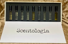 Load image into Gallery viewer, Scentologia Discovery 9 X Samples Set EDP 2 Ml./0.60 Fl Oz. Sprays Sealed Box.


Ab.so.lute.,

Sil.lage.,

Forest.Blends.,

Sens.ory.,

Soli.flore.,

Tra.ce.,

Syn.ergy.,

Immortal Potuon,

Ober.dose