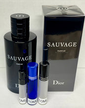 Load image into Gallery viewer, Sauvage Dior Parfum Travel Size 0.33 Fl. Oz./10 Ml. Or 0.16 Fl. Oz./5 Ml. Atomizer Spray or Roll-on Bottles