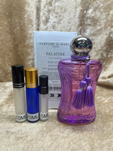 Load image into Gallery viewer, Palatine Parfum de Marly Eau de Parfum Travel Size 0.33 Fl. Oz./10 Ml. Or 0.16. Fl. Oz./5 Ml Atomizer Spray or Roll-on Bottle