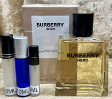 Load image into Gallery viewer, Burberry Hero for Men Travel Size Eau de Toilette 0.33 Fl. Oz. 10Ml. Or 0.16 Fl. Oz. 5Ml. Atomizer Spray or Roll-on Bottle