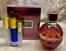 Load image into Gallery viewer, Jimmy Choo Fever Eau De Parfum 0.33 Fl. Oz. 10Ml. Or 0.16 Oz. Fl. 5 Ml. Atomizer Spray or Roll-on Bottle
