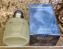 Load image into Gallery viewer, Dolce&amp;Gabbana Light Blue Eau For Men Pour Homme Eau Parfum 2.5 Fl. Oz. 75 Ml. Sealed Box