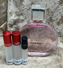 Load image into Gallery viewer, Chanel Chance Eau de Tendre Eau de Parfum Travel Size 0.33 Fl. Oz. 10 Ml. or 0.16 Fl. Oz. 5 Ml. Atomizer Spray or Roll-on Bottle