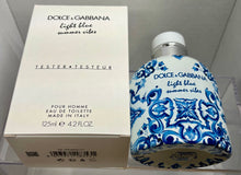 Load image into Gallery viewer, Dolce&amp;Gabanna Light  Blue Sommer Vibes For Men Eau de Toilette 4.2 Fl. Oz./125 Ml. Tester Bottle