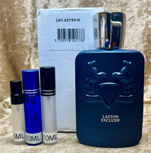 Load image into Gallery viewer, Layton Exclusif Parfum de Marly Parfum Travel Size 0.33 Fl. Oz./10Ml or 0.16 Fl. Oz./5ml Atomizer Spray or Roll-on Bottle
