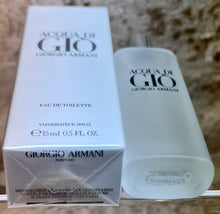 Load image into Gallery viewer, Acqua Di Gio Giorgio Armani For Men Eau de Toilette 0.5 Fl Oz 15Ml. Travel Size Spray New