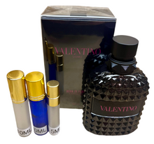 Load image into Gallery viewer, Valentino Uomo Born in Roma Intense for Men Extradose Parfum Travel Size 0.33Fl. Oz./10Ml. Or 0.16 Fl. Oz./5Ml. Atomizer Spray or Roll-on Bottle