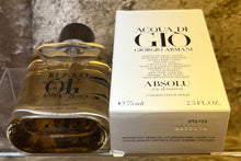 Load image into Gallery viewer, Acqua Di Gio Absolu Giorgio Armani Eau De Parfum 2.5 Fl. Oz. 74 Ml. Spray Tester Bottle