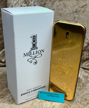 Load image into Gallery viewer, 1 Million Paco Rabanne Eau de Toilette 3.3 Fl. Oz. 100 Ml. Tester Spray  Bottle