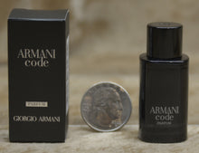 Load image into Gallery viewer, Armani Code Giorgio Armani Parfum 0.23 Fl. Oz. 7 Ml. Collectible Mini Dab Splash
