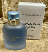 Load image into Gallery viewer, Dolce&amp;Gabbana Light Blue Eau Intense For Men Pour Homme Eau Parfum 3.3 Fl. Oz. 100 Ml. Tester Bottle