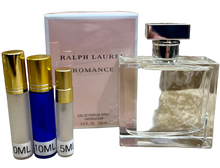 Load image into Gallery viewer, Ralph Lauren Romance Travel Size 0.33 Fl. Oz. 10 Ml. Or 0.16 Fl. Oz. 5 Ml. Atomizer Spray or Roll-on Bottle