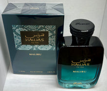 Load image into Gallery viewer, Hawas Malibu For Him Eau de Parfum 3.38 Fl. Oz./100 Ml. Sealed Box