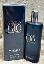 Load image into Gallery viewer, Acqua Di Gio Profondo Giorgio Armani EDP 0.5 Fl. Oz. 15 Ml. Travel Size Spray