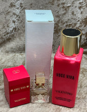 Load image into Gallery viewer, Valentino Voce Viva Mini Set EDP 0.2 Fl Oz 7Ml &amp; Moisturizing Body Lotion 3.4 Oz