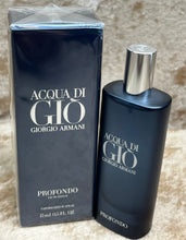 Load image into Gallery viewer, Acqua Di Gio Profondo Giorgio Armani EDP 0.5 Fl. Oz. 15 Ml. Travel Size Spray