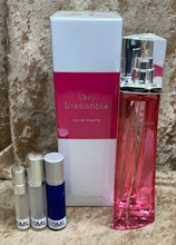 Load image into Gallery viewer, VERY IRRISISTABLE GIVENCHY Travel Size Eau De Toilette 0.33 Fl. Oz 10 Ml. or 0.16 Fl. Oz. 5 Ml. Atomizer Spray or Roll-on Bottle.