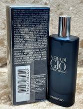 Load image into Gallery viewer, Acqua Di Gio Profondo Giorgio Armani EDP 0.5 Fl. Oz. 15 Ml. Travel Size Spray