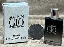 Load image into Gallery viewer, Acqua Di Gio Giorgio Armani Parfum 0.17 Fl. Oz. 5 Ml. Dab-on Splash Mini New