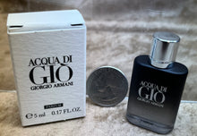 Load image into Gallery viewer, Acqua Di Gio Giorgio Armani Parfum 0.17 Fl. Oz. 5 Ml. Dab-on Splash Mini New