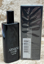 Load image into Gallery viewer, Armani Code Giorgio Armani Parfum 0.5 Fl. Oz. 15 Ml. Travel Size Spray.